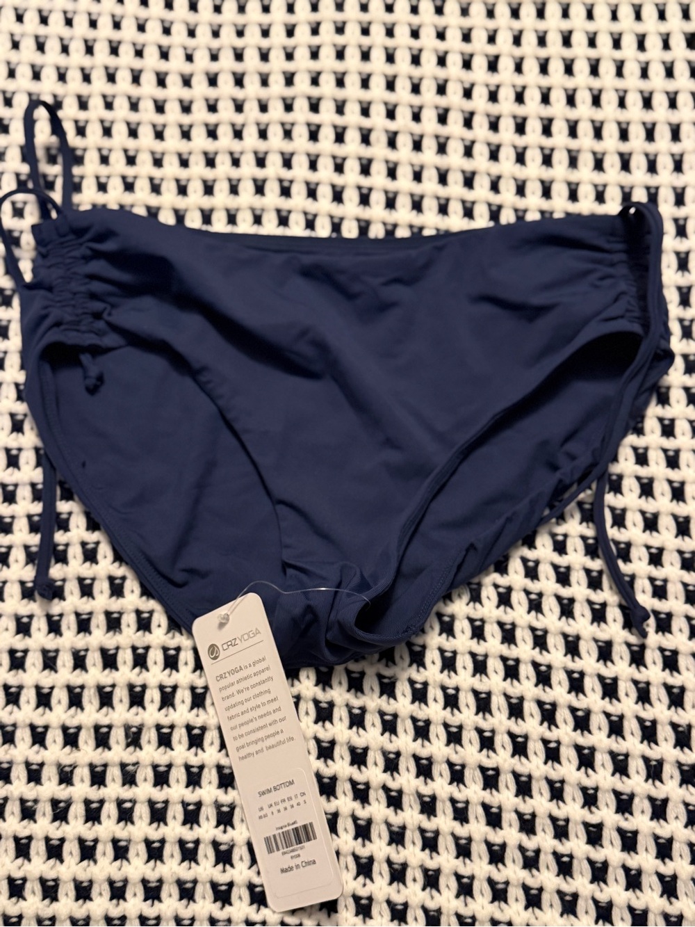 CRZ YOGA Sunshine Side Tie Adjustable Bikini Bottom Size xs
